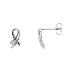 Boucles d'oreilles Or Blanc Diamant 0.037ct
