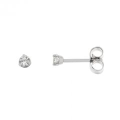 Boucles d'oreilles Or Blanc Diamant 0.12ct H Si