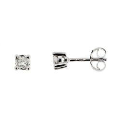 Boucles d'oreilles Or Blanc Diamant 0.14ct H i1
