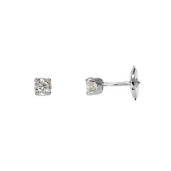 Boucles d'oreilles Or Blanc Diamant 0.40 ct HSI