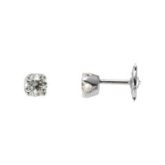 Boucles d'oreilles Or Blanc Diamant 0.80ct H Si2