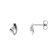 Boucles d'oreilles Or Blanc Diamant