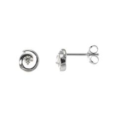 Boucles d'oreilles Or Blanc Diamant