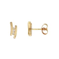 Boucles d'oreilles Or Jaune Diamant 0.09ct