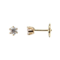 Boucles d'oreilles Or Jaune Diamant 0.46ct H Si2