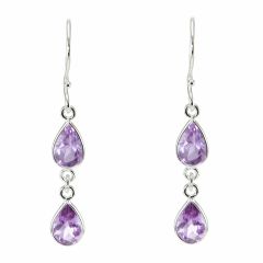 boucles d'oreilles amethyste