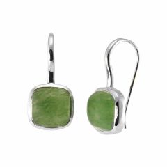 Boucles d'oreilles Pendantes Argent 925  Aventurine Coussin 10x10mm