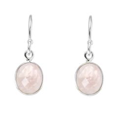 Pendentif Cabochon Blanc Marbré Avec Pierres Roses Facettées - Argent Plaqué - 2 Pouces - Occasion