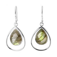 boucles d'oreilles labradorite