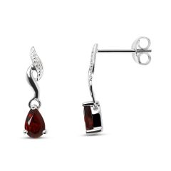 boucles d'oreilles grenat