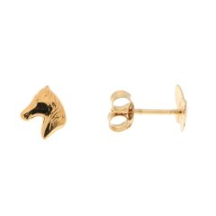 Boucles d'oreilles Tete de Cheval Or Jaune 375