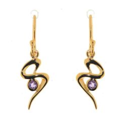 Boucles d'oreilles Vermeil Améthyste Motif S