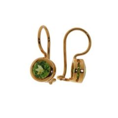 Boucles d'oreilles Vermeil Péridot Pendantes