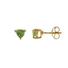 Boucles d'oreilles Vermeil Péridot Triangulaire