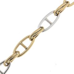Bracelet 2 Ors 375 maille marine 8mm x 19cm