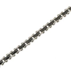 Bracelet Acier et Ceramique 5mm x 21cm
