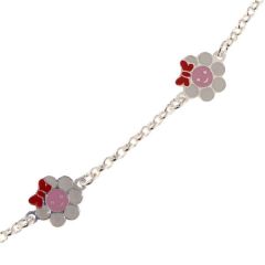 Bracelet Enfant Argent Marguerite Emaillée