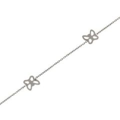 Bracelet enfant Or Blanc motifs papillions