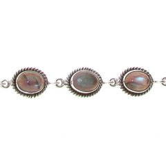 Bracelet Labradorite Ovale sur Argent 925