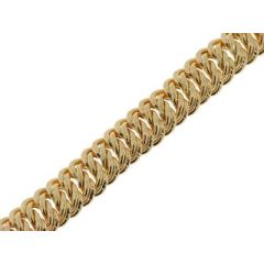 Bracelet Maille Américaine 7.5mm - 18cm Or Jaune 375