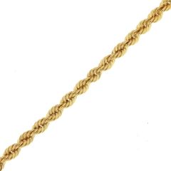 Bracelet maille corde en Or Jaune 375 4.4mm x 19cm