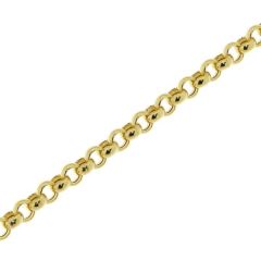 Bracelet Maille Jaseron 4mm x 18cm Or Jaune 750