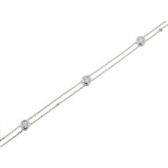 Bracelet Or Blanc 3 Diamants Mobiles