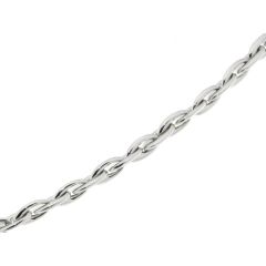 Bracelet Or Blanc 375 Maille Fantaisei 5.9mm x 19cm