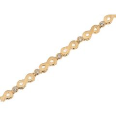 Bracelet Or Jaune Diamant Signe Infini