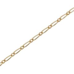 Bracelet Or Jaune Maille Figaro 1.1 2mm - 18cm
