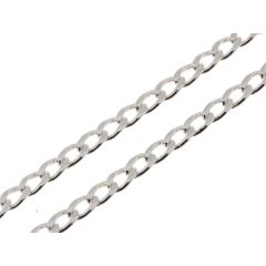 Chaine Argent Homme Maille Gourmette 3.7mm - 60cm