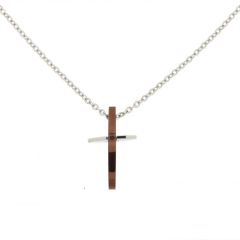 Chaine et Pendentif Croix Acier