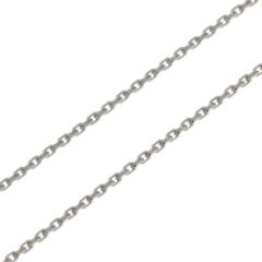Chaine Or Blanc 750 maille forçat 1.2mm - 40cm