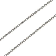 Chaine Or Blanc 750 maille forçat 1.2mm - 45cm