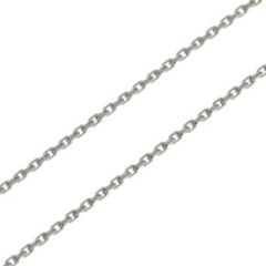 Chaine Or Blanc 750 maille Forçat 1.2mm - 50cm