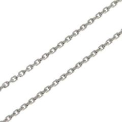 Chaine Or Blanc 750 maille forçat 1.4mm - 45cm