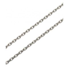 Chaine Or Blanc 750 Maille Forçat 1.4mm - 50cm