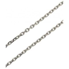 Chaine Or Blanc 750 Maille Forçat 1.6mm - 50cm