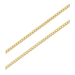 Chaine Or Jaune 375 maille gourmette 1.2mm - 45cm