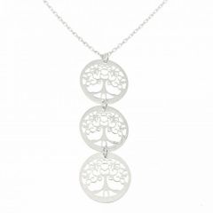 Collier Argent 925 avec 3 Arbres de vie