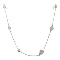 Collier Argent 925 et Quartz Rose