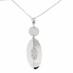 Collier Argent 925 Rhodié et Oxydes de Zirconium