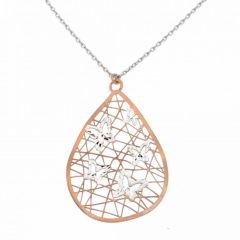 Collier Argent 925 Rhodié et rosé Motifs Papillons