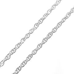 Collier Argent Maille Fantaisie 6.5mm x 50cm