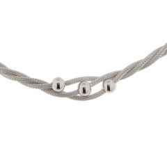 Collier Argent Rhodié et boules