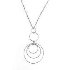 Collier Argent Rhodié Motifs ronds