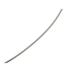 Collier Cable Or Blanc maille oméga 1.2mm - 42cm