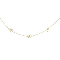 Collier enfant Or Jaune 750 motifs papillons