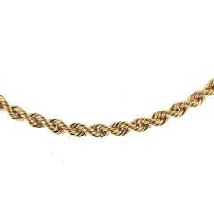 Collier maille corde en Or Jaune 750 3.3mm x 40cm