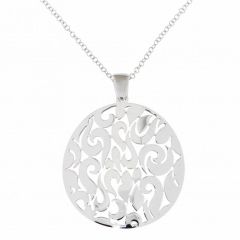 Collier Motif Ajouré Argent 925 Rhodié